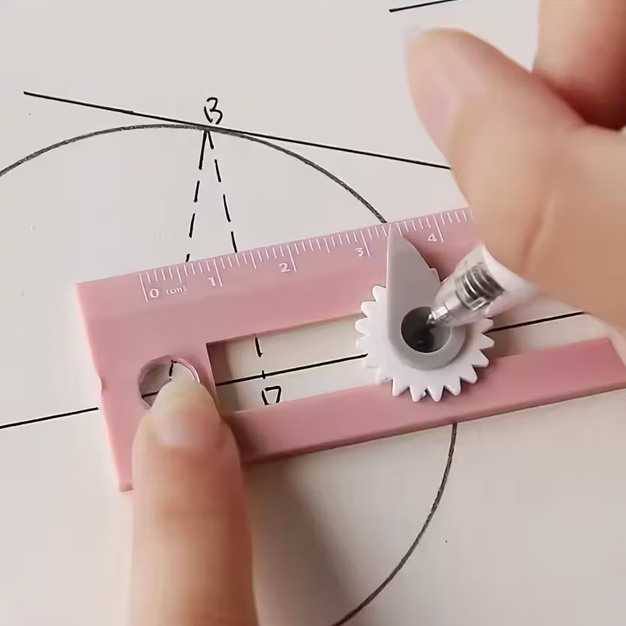 Compass Geometry Set - İkisi bir arada Pusula Renkli Çok