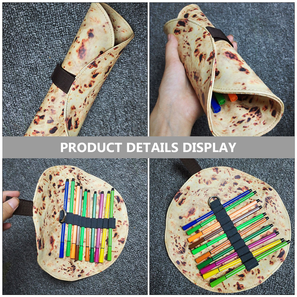 2 Adet Tortilla Desenli Kanvas - Pencil Case Large incelemesi ve fiyatı